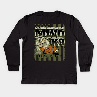 Military Working Dogs K9 Unit Kids Long Sleeve T-Shirt